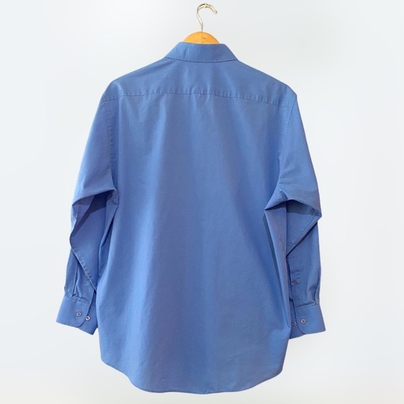 Pierre Cardin Estimated size XL Blue Long Sleeve Button Front Dress Shirt - Picture 2 of 8